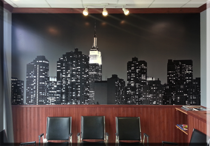 Murale sur vinyle autocollant, salle d'attente